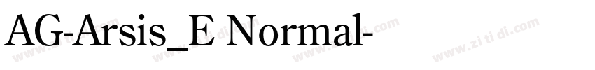 AG-Arsis_E Normal字体转换